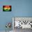 Soccer Football Ball with Ghana Flag-daboost-Art Print displayed on a wall