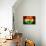 Soccer Football Ball with Ghana Flag-daboost-Art Print displayed on a wall