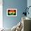 Soccer Football Ball with Ghana Flag-daboost-Framed Art Print displayed on a wall