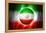 Soccer Football Ball with Iran Flag-daboost-Framed Stretched Canvas