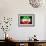 Soccer Football Ball with Iran Flag-daboost-Framed Art Print displayed on a wall