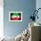 Soccer Football Ball with Iran Flag-daboost-Framed Art Print displayed on a wall