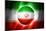 Soccer Football Ball with Iran Flag-daboost-Mounted Art Print