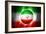 Soccer Football Ball with Iran Flag-daboost-Framed Art Print