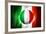 Soccer Football Ball with Italia Flag-daboost-Framed Art Print