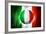 Soccer Football Ball with Italia Flag-daboost-Framed Art Print