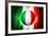Soccer Football Ball with Italia Flag-daboost-Framed Art Print