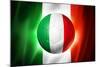 Soccer Football Ball with Italia Flag-daboost-Mounted Art Print