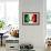 Soccer Football Ball with Italia Flag-daboost-Framed Art Print displayed on a wall