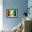 Soccer Football Ball with Ivory Coast Flag-daboost-Framed Art Print displayed on a wall