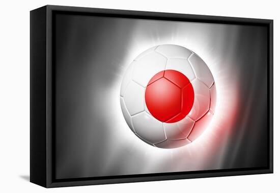 Soccer Football Ball with Japan Flag-daboost-Framed Stretched Canvas