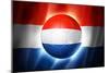 Soccer Football Ball with Netherlands Flag-daboost-Mounted Art Print