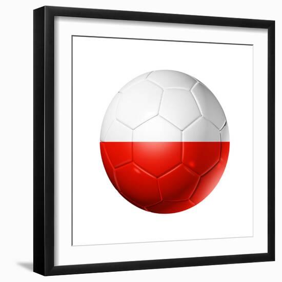 Soccer Football Ball With Poland Flag-daboost-Framed Premium Giclee Print