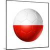 Soccer Football Ball With Poland Flag-daboost-Mounted Art Print