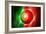 Soccer Football Ball with Portugal Flag-daboost-Framed Art Print