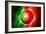 Soccer Football Ball with Portugal Flag-daboost-Framed Art Print