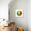 Soccer Football Ball With Senegal Flag-daboost-Framed Stretched Canvas displayed on a wall