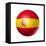 Soccer Football Ball With Spain Flag-daboost-Framed Stretched Canvas