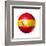 Soccer Football Ball With Spain Flag-daboost-Framed Art Print