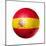 Soccer Football Ball With Spain Flag-daboost-Mounted Art Print