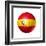 Soccer Football Ball With Spain Flag-daboost-Framed Art Print