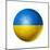 Soccer Football Ball With Ukraine Flag-daboost-Mounted Art Print