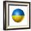 Soccer Football Ball With Ukraine Flag-daboost-Framed Art Print