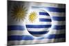 Soccer Football Ball with Uruguay Flag-daboost-Mounted Art Print