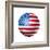 Soccer Football Ball With Usa Flag-daboost-Framed Art Print