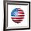 Soccer Football Ball With Usa Flag-daboost-Framed Art Print