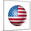 Soccer Football Ball With Usa Flag-daboost-Mounted Art Print