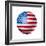 Soccer Football Ball With Usa Flag-daboost-Framed Art Print