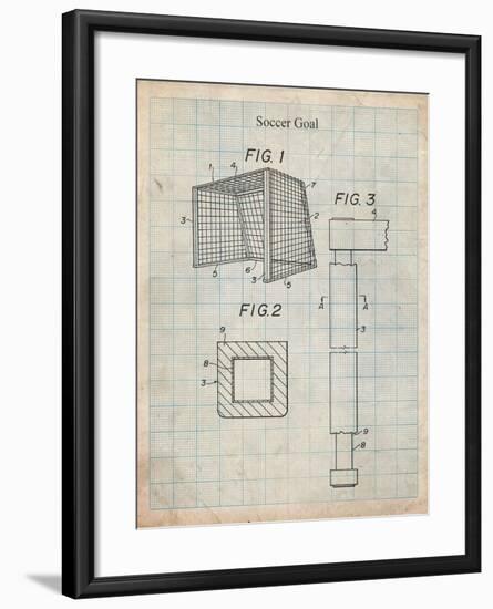 Soccer Goal Patent-Cole Borders-Framed Art Print