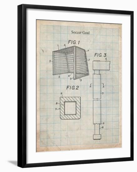 Soccer Goal Patent-Cole Borders-Framed Art Print
