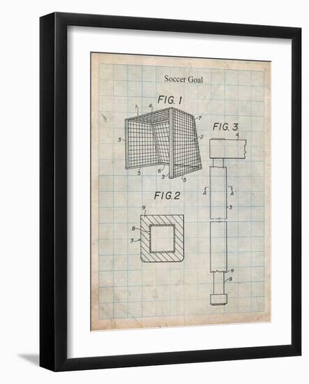 Soccer Goal Patent-Cole Borders-Framed Art Print