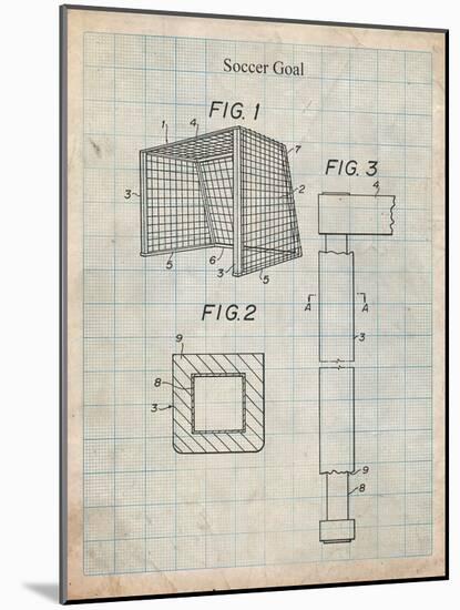 Soccer Goal Patent-Cole Borders-Mounted Art Print
