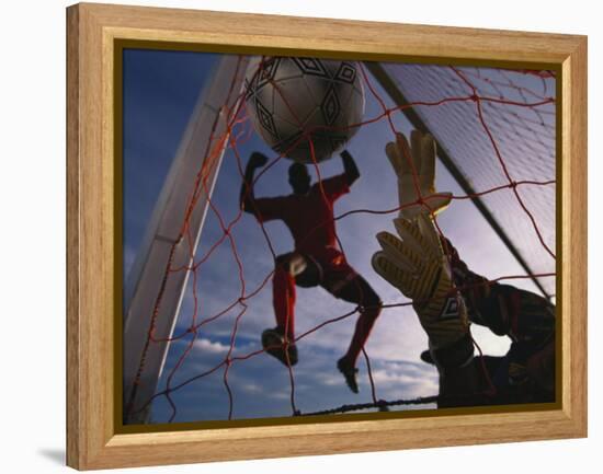 Soccer Goalie in Action-null-Framed Premier Image Canvas