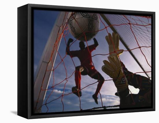 Soccer Goalie in Action-null-Framed Premier Image Canvas