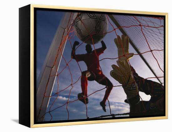 Soccer Goalie in Action-null-Framed Premier Image Canvas