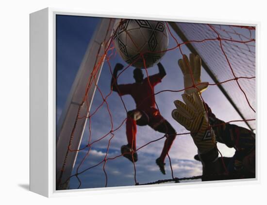 Soccer Goalie in Action-null-Framed Premier Image Canvas