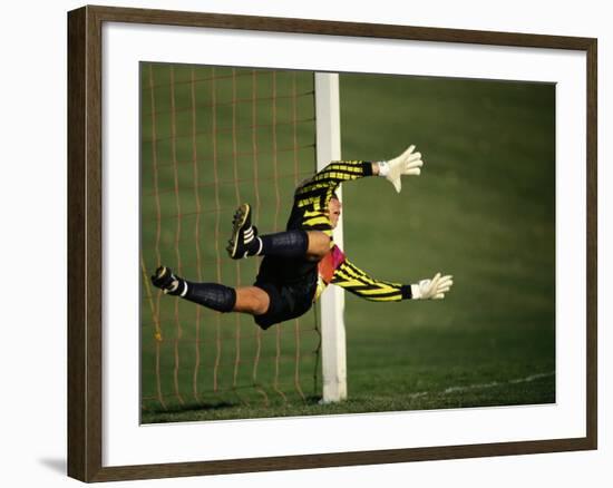 Soccer Goalie in Action-null-Framed Photographic Print