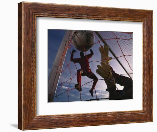 Soccer Goalie in Action-null-Framed Photographic Print