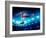 Soccer Player in Action on Night Stadium Background-Eugene Onischenko-Framed Photographic Print