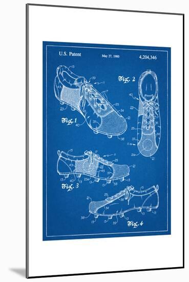 Soccer Shoes Patent-null-Mounted Print