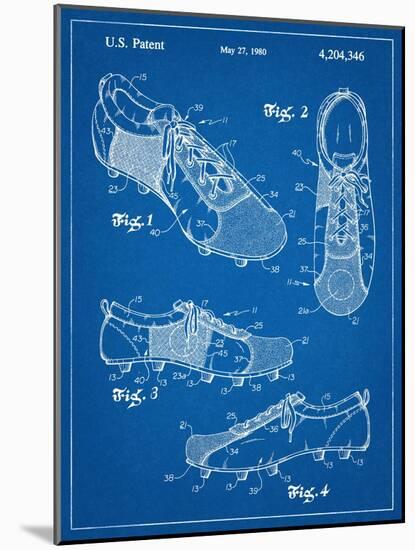 Soccer Shoes Patent-null-Mounted Art Print