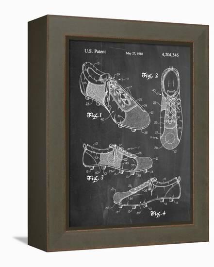 Soccer Shoes Patent-null-Framed Stretched Canvas