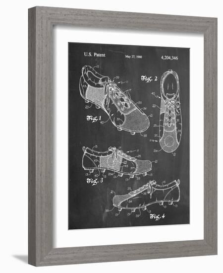 Soccer Shoes Patent-null-Framed Art Print