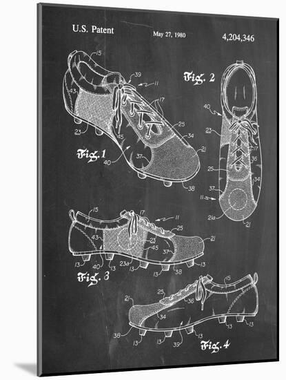 Soccer Shoes Patent-null-Mounted Art Print