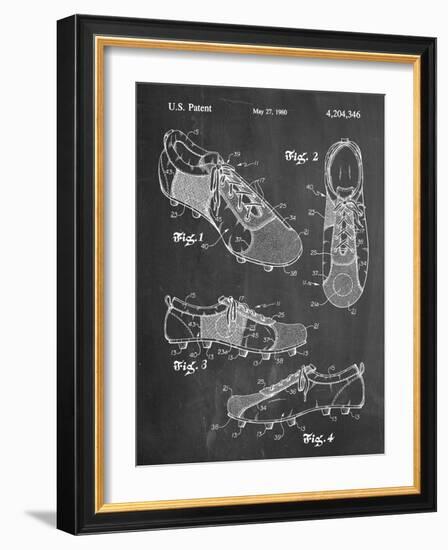 Soccer Shoes Patent-null-Framed Art Print