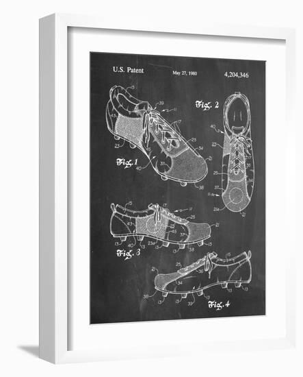 Soccer Shoes Patent-null-Framed Premium Giclee Print